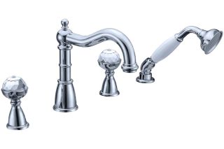 Смеситель на борт ванны Boheme Brillante хром 393